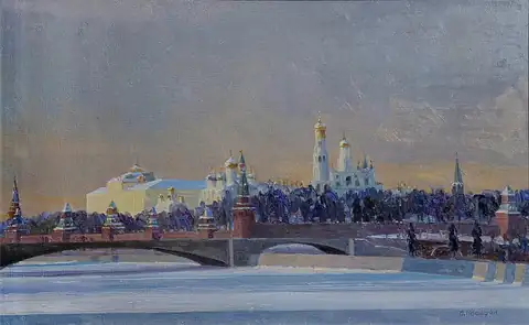 Зима. Московский кремль