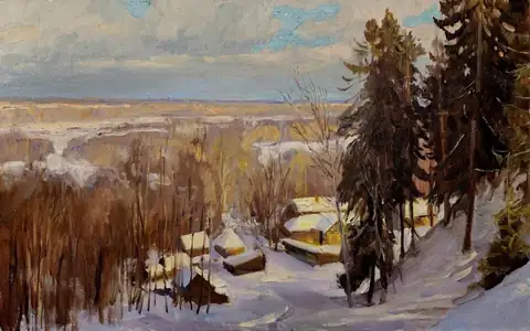Зима, вид на Северную Двину